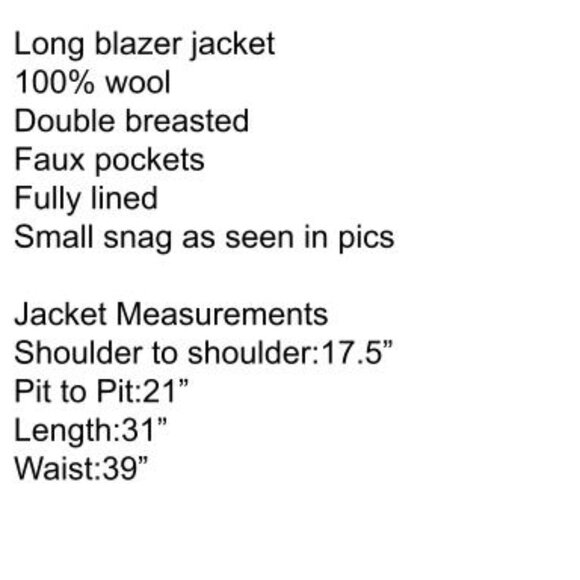 Anne Klein II Navy Blue 100% Wool Blazer, size 10 - Picture 14 of 14